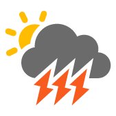 Scattered clouds with heavy thunderstorm Scattered clouds with heavy thunderstorm