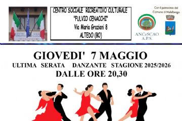 Al Centro si balla! Ultima Serata danzante della stagione 25/26 con il Gruppo Musicale Luca Orsoni e Morena Band