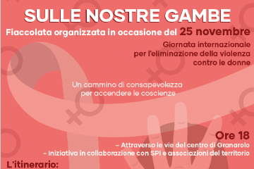 &quot;Sulle nostra gambe&quot;, il 25 novembre fiaccolata contro la violenza sulle donne